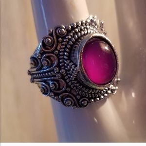 Amethyst Ring in Silver Size 6